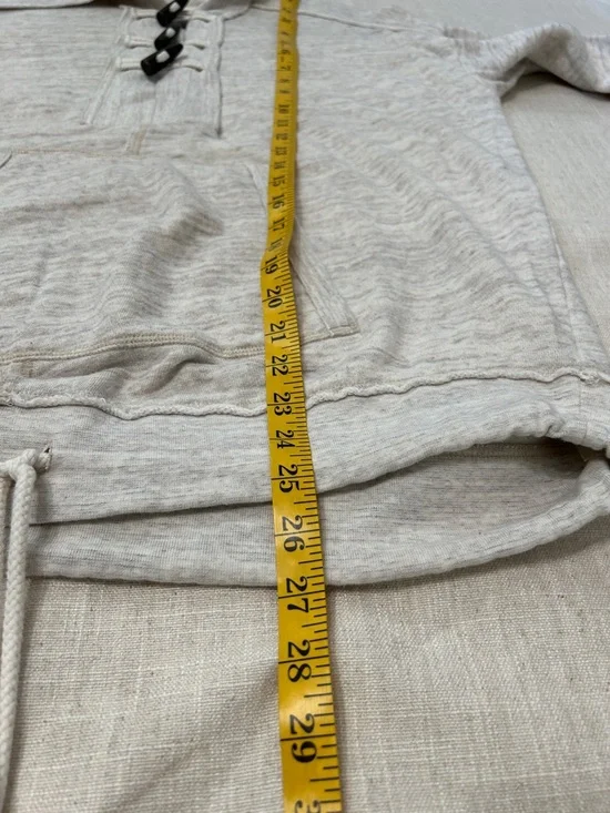 Free People Beach Arrival Hoodie XS Slouchy Heathered Grey with Toggle Detail - Picture 11 of 16